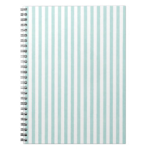 Coastal Breeze Stripes - Aqua Blue Notebook