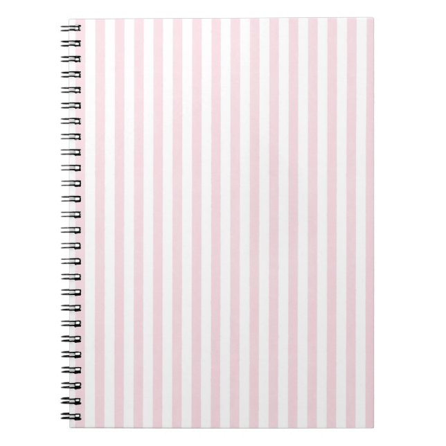 Coastal Breeze Stripes - Seashell Pink Notebook (Front)