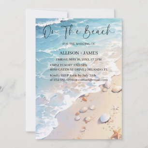 Coastal Breeze: Watercolor Beach Wedding Invitation