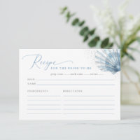 Coastal Bridal Shower Recipe Card