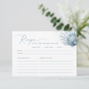 Coastal Bridal Shower Recipe Card