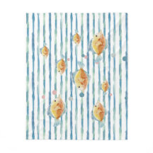 COASTAL BRIGHT WATERCOLOR TROPICAL FISH, BEACH