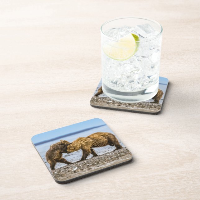 Coastal brown bears coaster (Right Side)