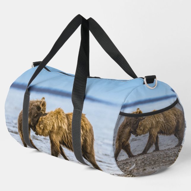 Coastal brown bears duffle bag (Right Corner)