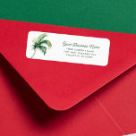 Coastal Business Christmas Return Address<br><div class="desc">Palm Tree Watercolor Business Christmas Holiday return address label that you can easily customise by clicking the "Personalise" button.</div>