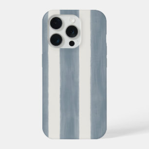 Coastal Cabana Stripe Pattern in Sea Glass Blue De iPhone 15 Pro Case