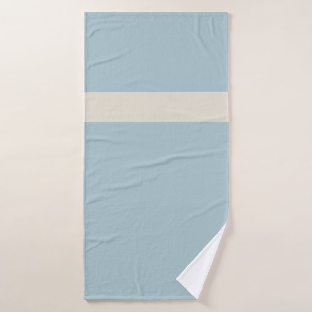 Coastal Calm Blue & White Spa  Bath Towel (Bath Towel)