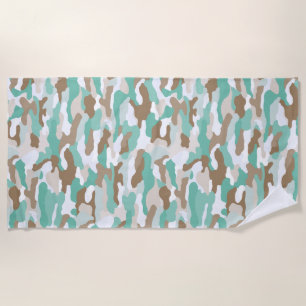 Coastal Camouflage Beach Towel