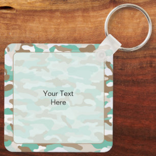 Coastal Camouflage Custom Aluminium Key Ring