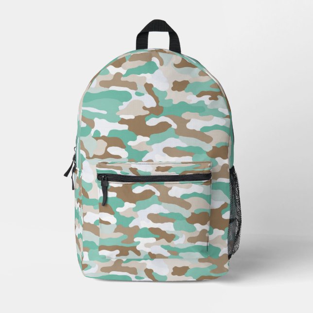 Coastal Camouflage Printed Backpack (Front)