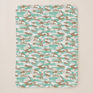 Coastal Camouflage Sherpa Blanket