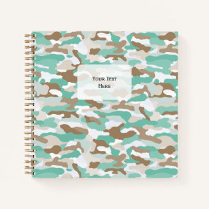Coastal Camouflage Square Notebook