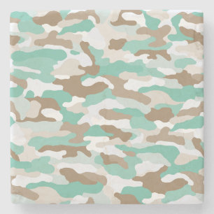 Coastal Camouflage Stone Coaster