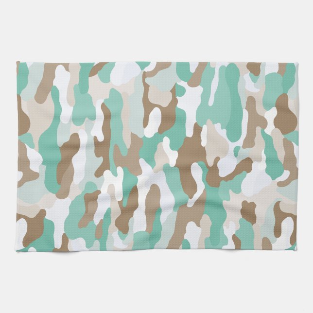 Coastal Camouflage Tea Towel (Horizontal)