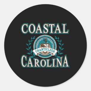 Coastal Carolina Chanticleers Laurels Classic Round Sticker