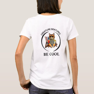 Coastal Cartoon dressed up  cat – Be Cool T-Shirt