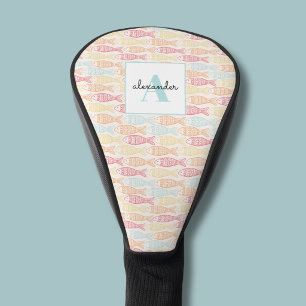 Coastal Catch fish pattern Golf Head Cover