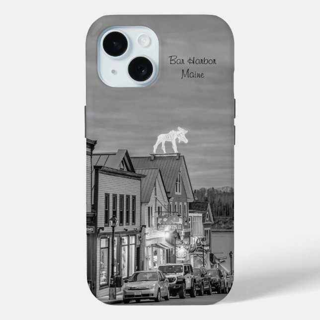 Coastal Charm: Bar Harbour Maine iPhone Case (Back)