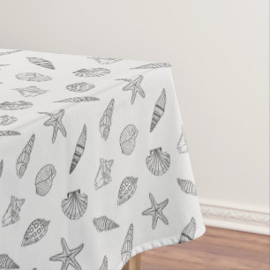 Coastal Charm Ocean Grey Tablecloth