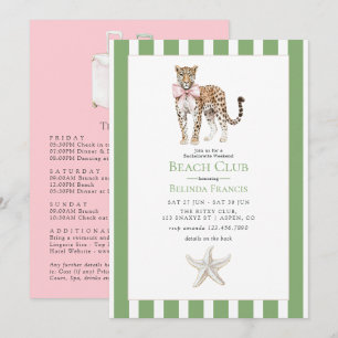 Coastal Chic Beach Club Bachelorette Weekend Invitation