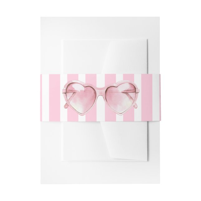 Coastal Chic Beach Club Invitation Belly Band (Front Example)