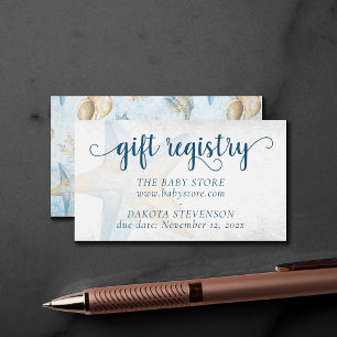 Coastal Chic   Blue Starfish Guess Photo Request Enclosure Card