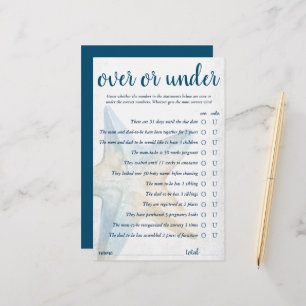 Coastal Chic   Blue Starfish Over and Under Game