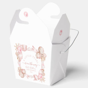 Coastal chic blush pink pearl Baby Shower Favour Box