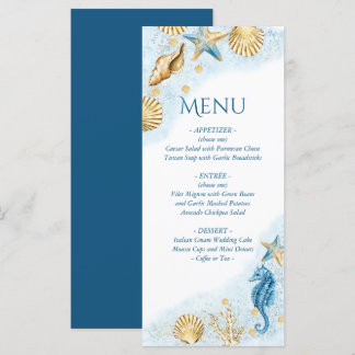 Coastal Chic | Modern Coral Reef Menu