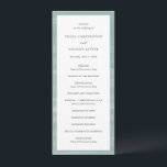 Coastal Chic Muted Green Elegant Wedding Programme<br><div class="desc">Elegant wedding programs featuring a hand painted abstract art background perfect for a coastal or beach wedding.</div>