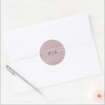 Coastal Chic Pink Elegant Wedding Classic Round Sticker<br><div class="desc">Elegant wedding stickers featuring a hand painted abstract art background perfect for a coastal or beach wedding.</div>