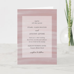 Coastal Chic Pink Elegant Wedding Invitation