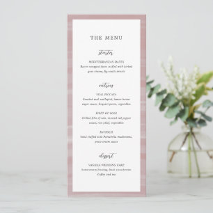 Coastal Chic Pink Elegant Wedding Menu