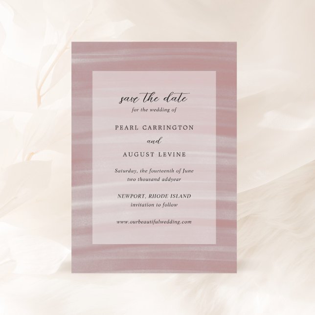 Coastal Chic Pink Elegant Wedding Save The Date (Creator Uploaded)