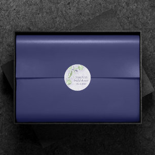 Coastal Chic Purple and Lime Green Beach Custom Classic Round Sticker