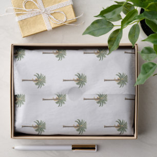 Coastal Chic Royal Palm Tree Botanical Pattern Tissue Paper