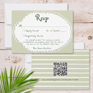Coastal Chic Sun Palm Tree Wedding RSVP Card