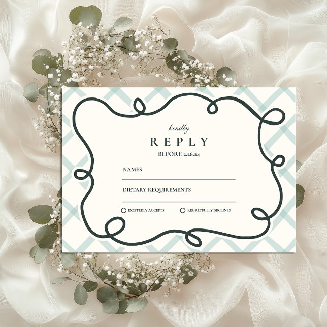 Coastal Chic Wedding RSVP Card (Creator Uploaded)