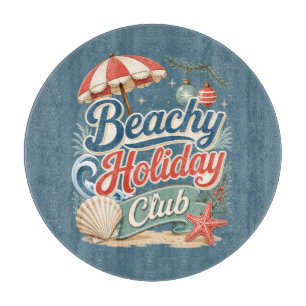 Coastal Christmas Beachy Holiday Club Cutting Board