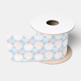 Coastal Christmas blue Satin Ribbon