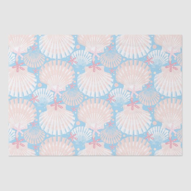 Coastal Christmas blue   Wrapping Paper (Front)