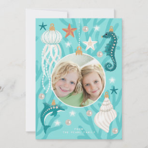 Coastal Christmas Family Holiday Card
