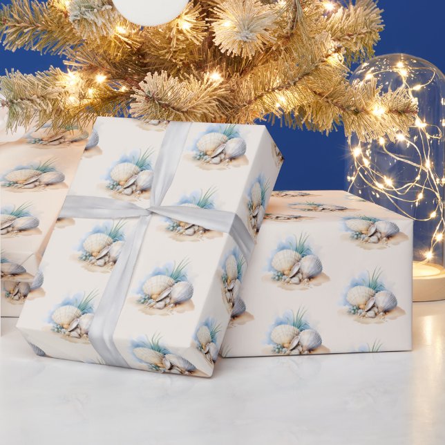 Coastal Christmas Holiday  Wrapping Paper (Holidays)