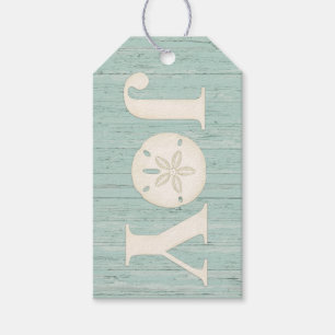 Coastal Christmas Joy Sand Dollar Gift Tags