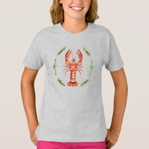 Coastal Christmas Lobster T-Shirt