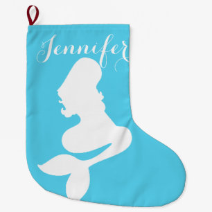Coastal Christmas Mermaid Stocking