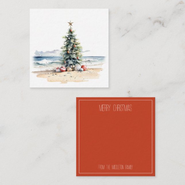 Coastal Christmas on the Beach Card (Front/Back)