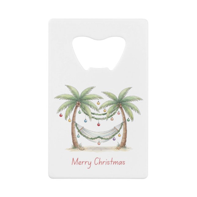 Coastal Christmas Palm Trees With Hammock (Front)