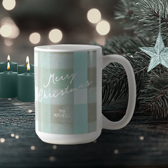 Coastal Christmas Plaid Pattern#2 ID1009 Coffee Mug (Creator Uploaded)