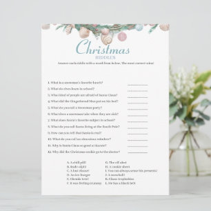 Coastal  Christmas Riddles game card